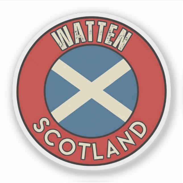Pegatina Watten, Escocia (Anverso)
