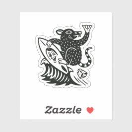 Pegatina Wave Rat Shaka Funny Sticker