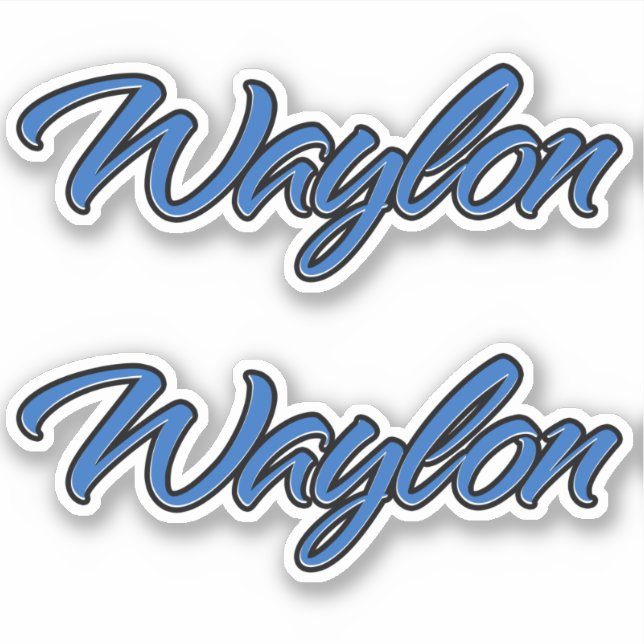 Pegatina Waylon Name blue Aufkleber Sticker Stickerset (Anverso)