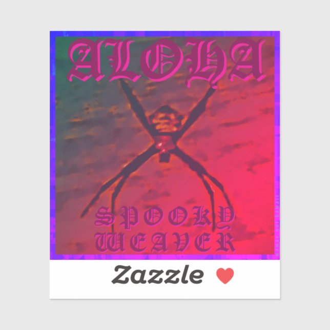 Pegatina Weaver (naranja), fotografía flexible (Hoja)