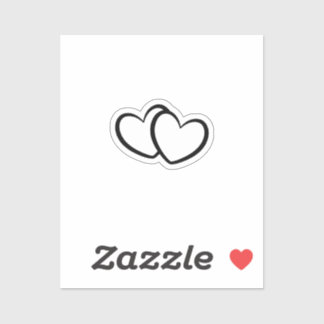 Pegatina Wedding Bride Groom Double Heart Temporary Tattoo