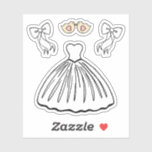 Pegatina Wedding Dress Stickers<br><div class="desc">The designs are from original illustrations.</div>