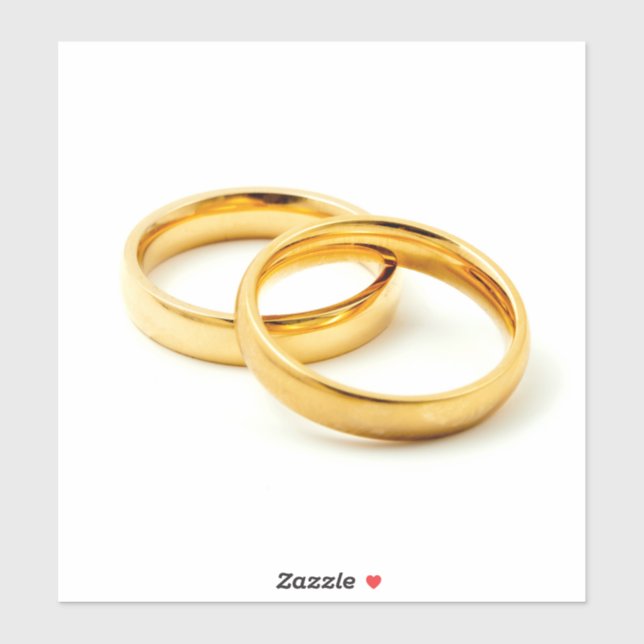 Pegatina Wedding rings (Hoja)