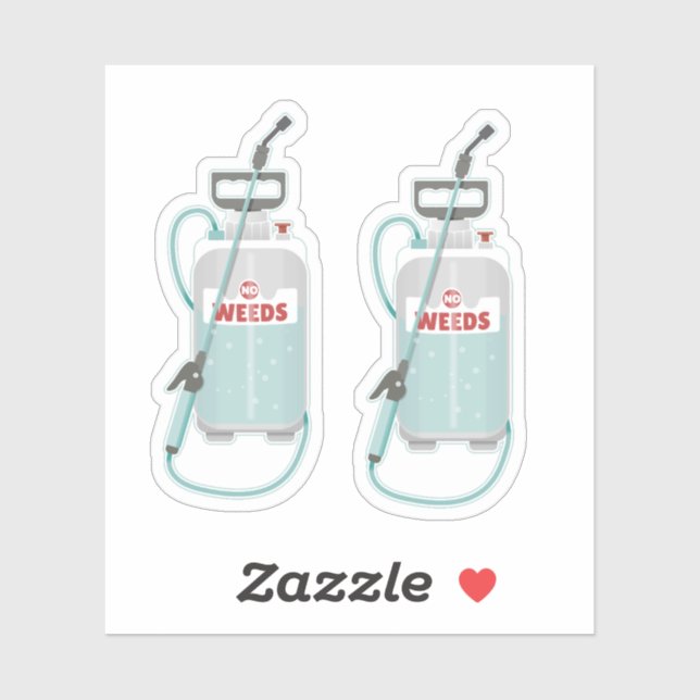 Pegatina weed spray garden maintenance (Hoja)