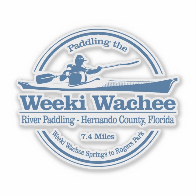 Pegatina Weeki Wachee River (SK) (Anverso)