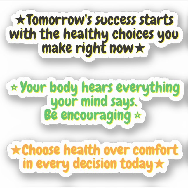Pegatina Weight Loss Motivation Quotes | Positive Stickers (Anverso)