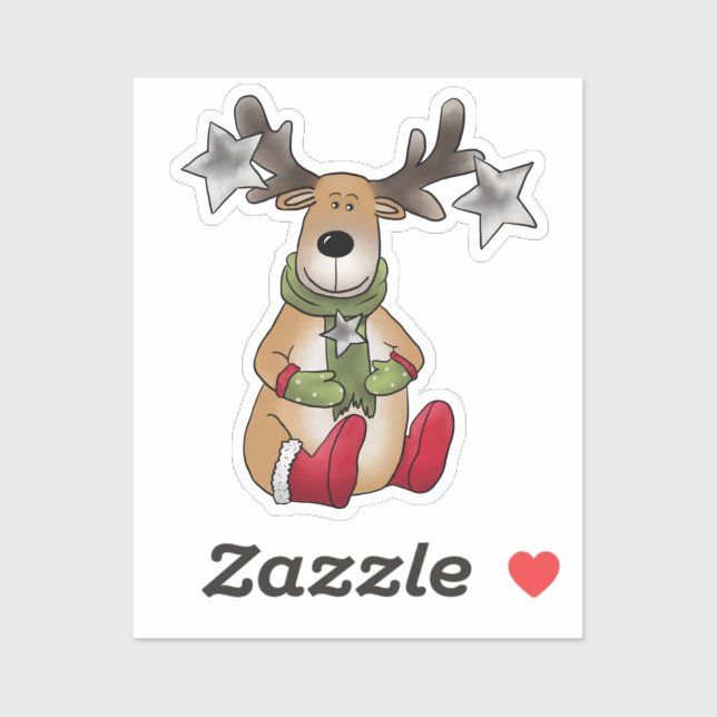 Pegatina Weihnachtselch  (Hoja)