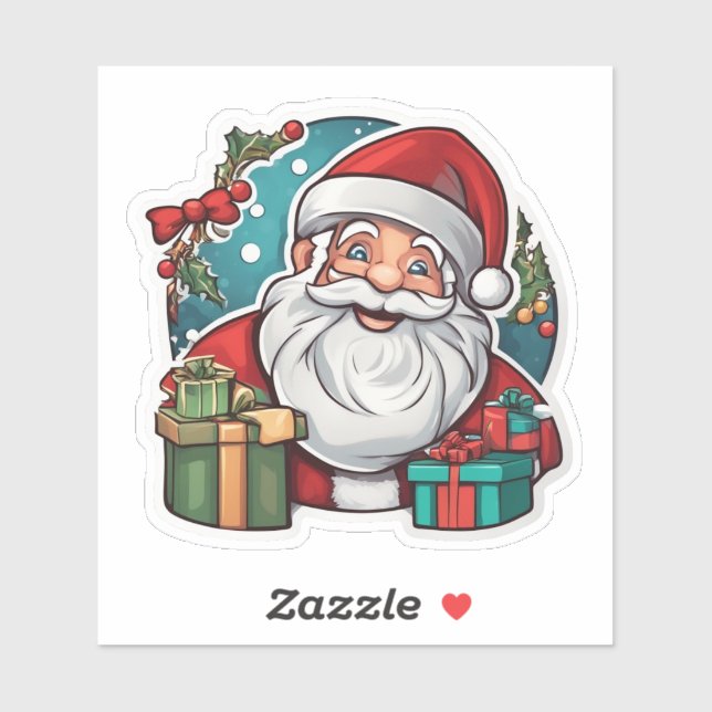 Pegatina Weihnachtsmann mit Geschenken -  (Hoja)