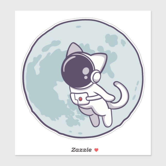 Pegatina Welcome to the Meoid - Moon mission (Hoja)