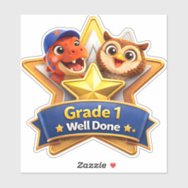 Pegatina Well done with the owl and Rex custom vinyl achiev