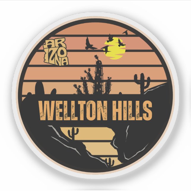 Pegatina Wellton Hills, Arizona (Anverso)