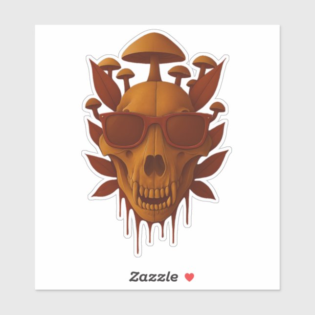Pegatina Werewolf Mushroom Skull (Hoja)