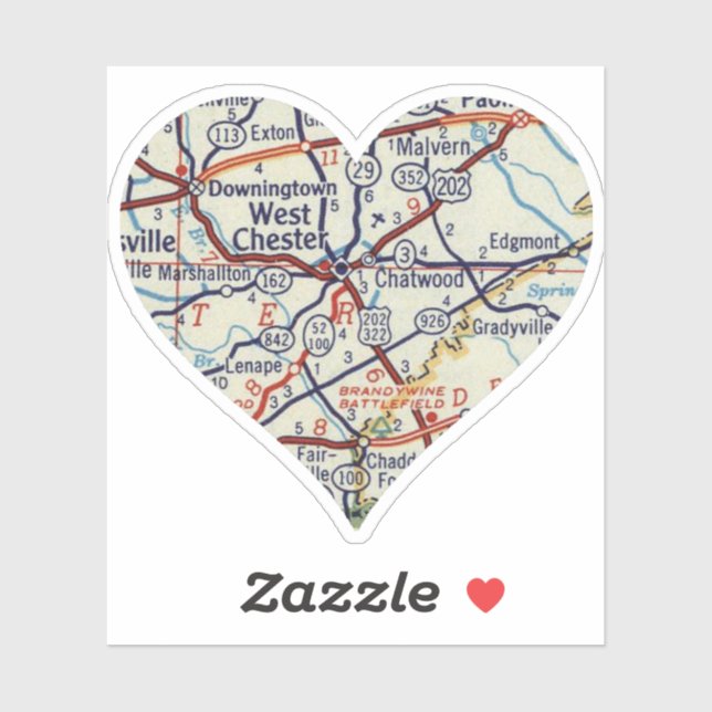 Pegatina West Chester PA (Hoja)