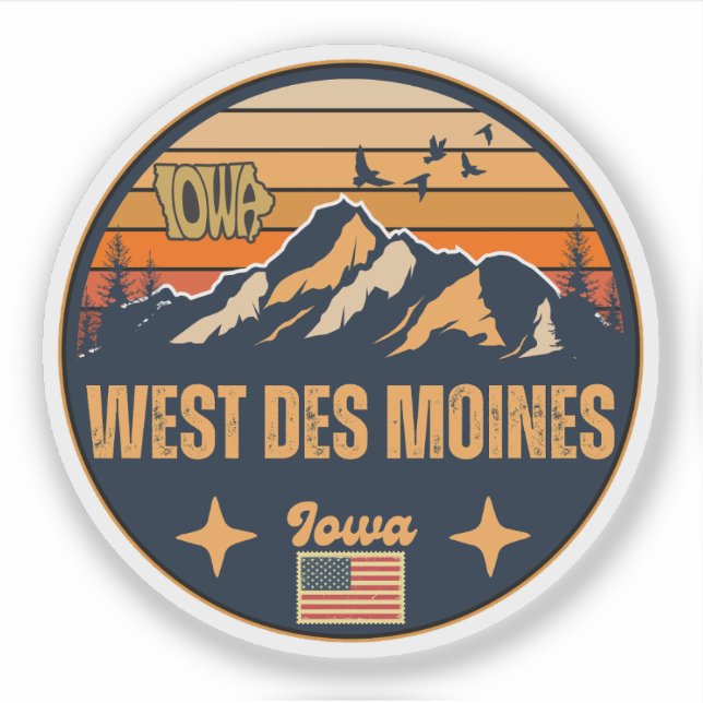 Pegatina West Des Moines, Iowa (Anverso)