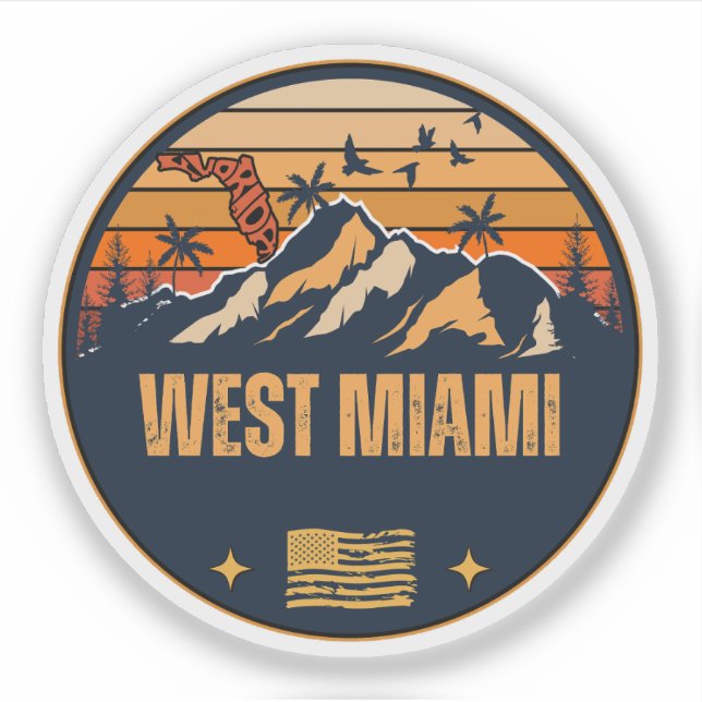 Pegatina West Miami, Florida  (Anverso)