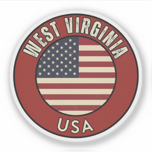Pegatina West Virginia  United States of America  (Anverso)