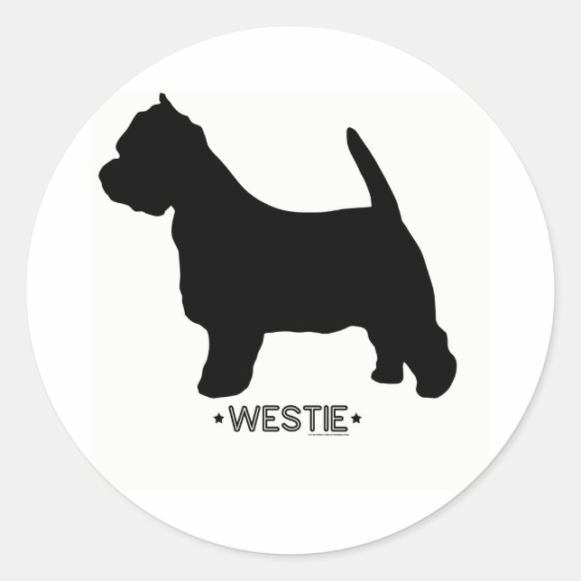 Pegatina Westie (Anverso)