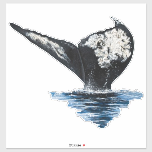 Pegatina Whale Tail (Hoja)