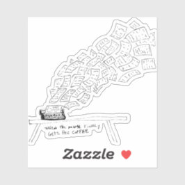 Pegatina When the Muse Finally Gets Her Coffee