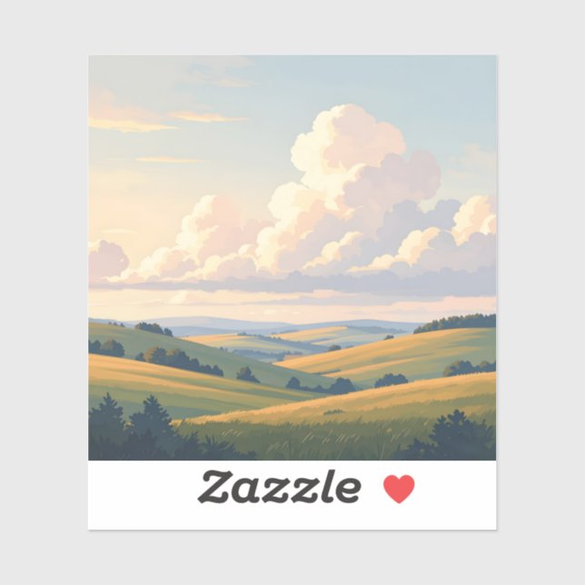 Pegatina Where The Land Breathes - Square Vinyl (Hoja)