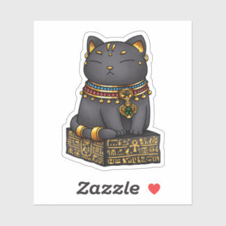 Pegatina Whimsical Gato Egipcio Dios Bastante
