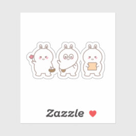 Pegatina Whimsical Notebook Bunny Art Collection