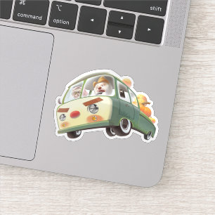 Pegatina Whimsical Pumpkin Ride