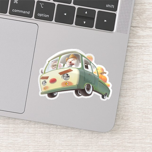 Pegatina Whimsical Pumpkin Ride (Detalle)