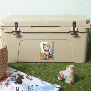 Pegatina Whimsical Woodland America Shorthair Cat