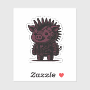 Pegatina Whimsigoth Cyborg Sloth Vintage Art Design Classic