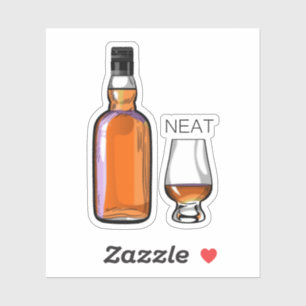 Pegatina Whiskey Neat Funny Bebe Alcohol