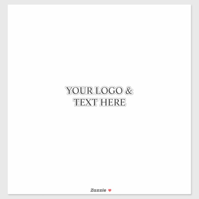 Pegatina White Personalized – Your Logo & Text Here (Hoja)