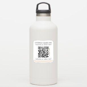 Pegatina White Vinyl square Business Código QR Botella de a