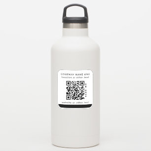 Pegatina White Vinyl square Business Código QR Botella de a