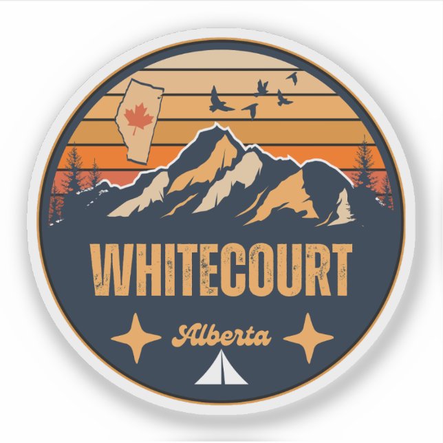 Pegatina Whitecourt, Alberta (Anverso)