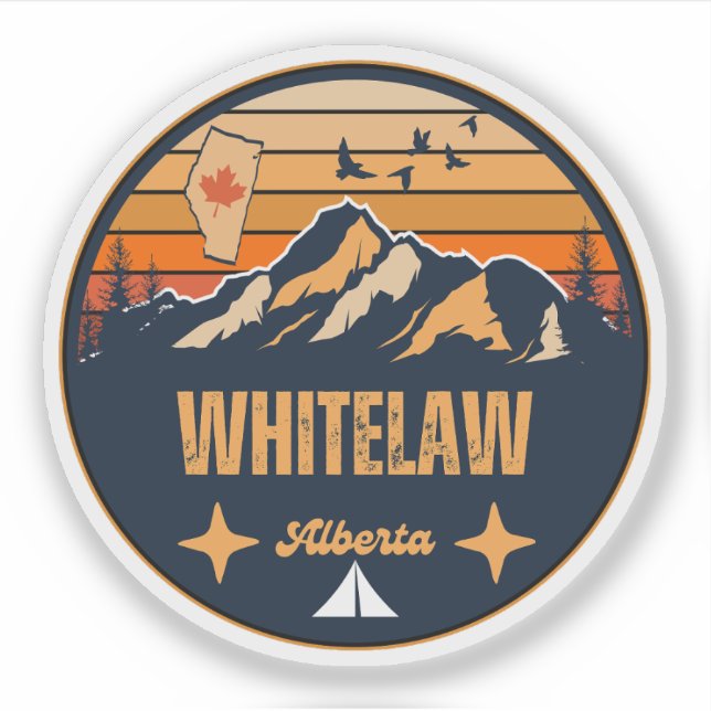 Pegatina Whitelaw, Alberta (Anverso)