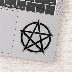 Pegatina Wicca Gótica Pentagram Elegant Vinyl Cutout