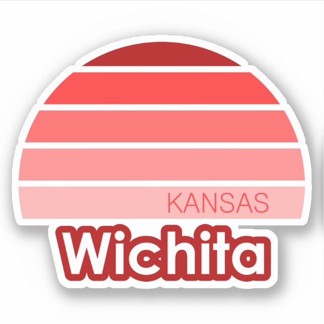Pegatina Wichita Kansas (Anverso)