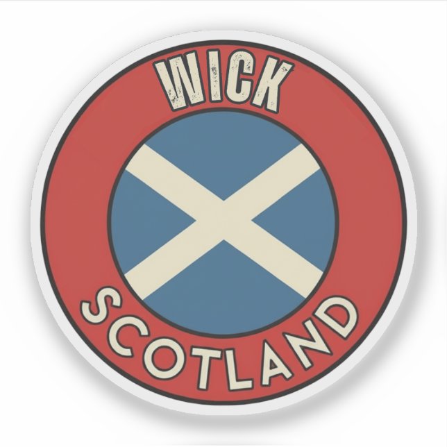 Pegatina Wick, Escocia (Anverso)