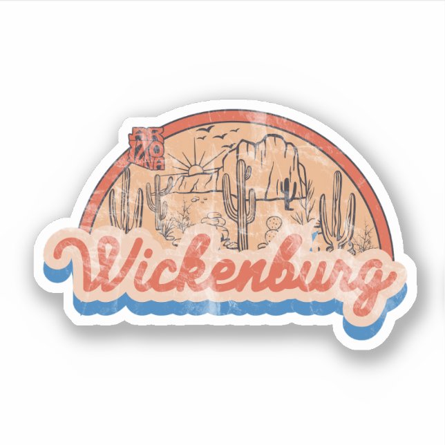 Pegatina Wickenburg, Arizona (Anverso)