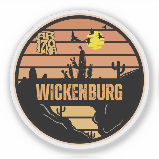 Pegatina Wickenburg, Arizona (Anverso)