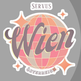 Pegatina Wien Vienna Österreich Austria Retro