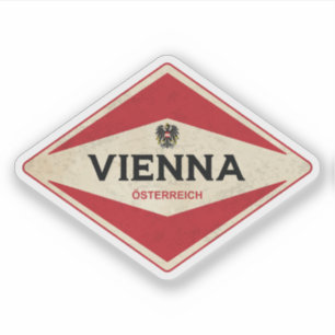 Pegatina Wienna Austria Vintage