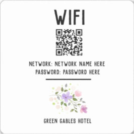 Pegatina WiFi del hotel con código QR