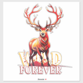 Pegatina Wild Forever Deer