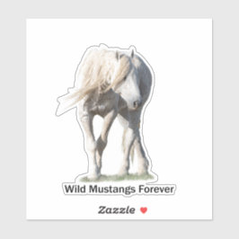 Pegatina Wild Mustangs Forever Old Man