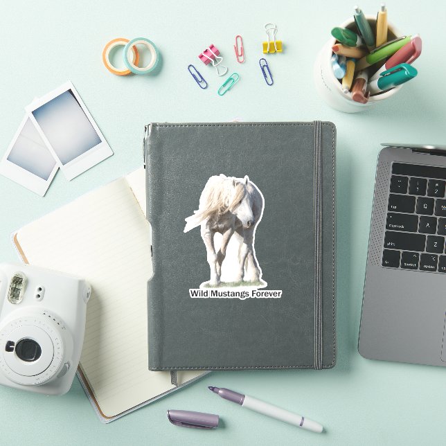 Pegatina Wild Mustangs Forever Old Man (Funda para iPad)