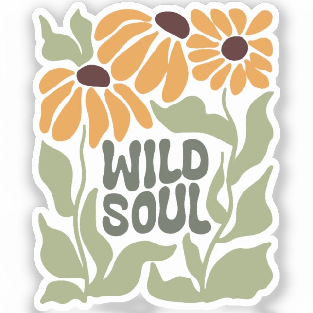 Pegatina Wild Soul flower  (Anverso)