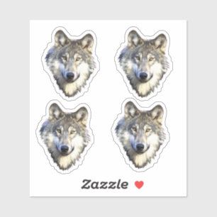 Pegatina Wild Wolf Face