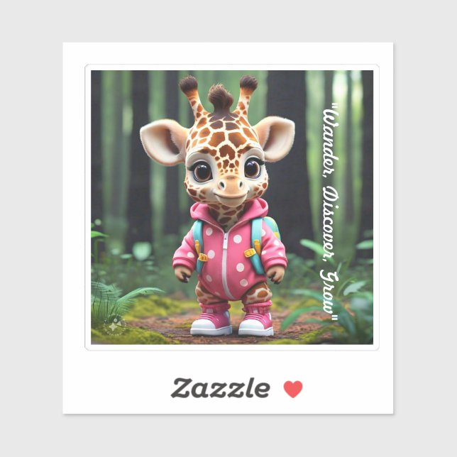 Pegatina "Wildlife Wonder Kid" (Hoja)